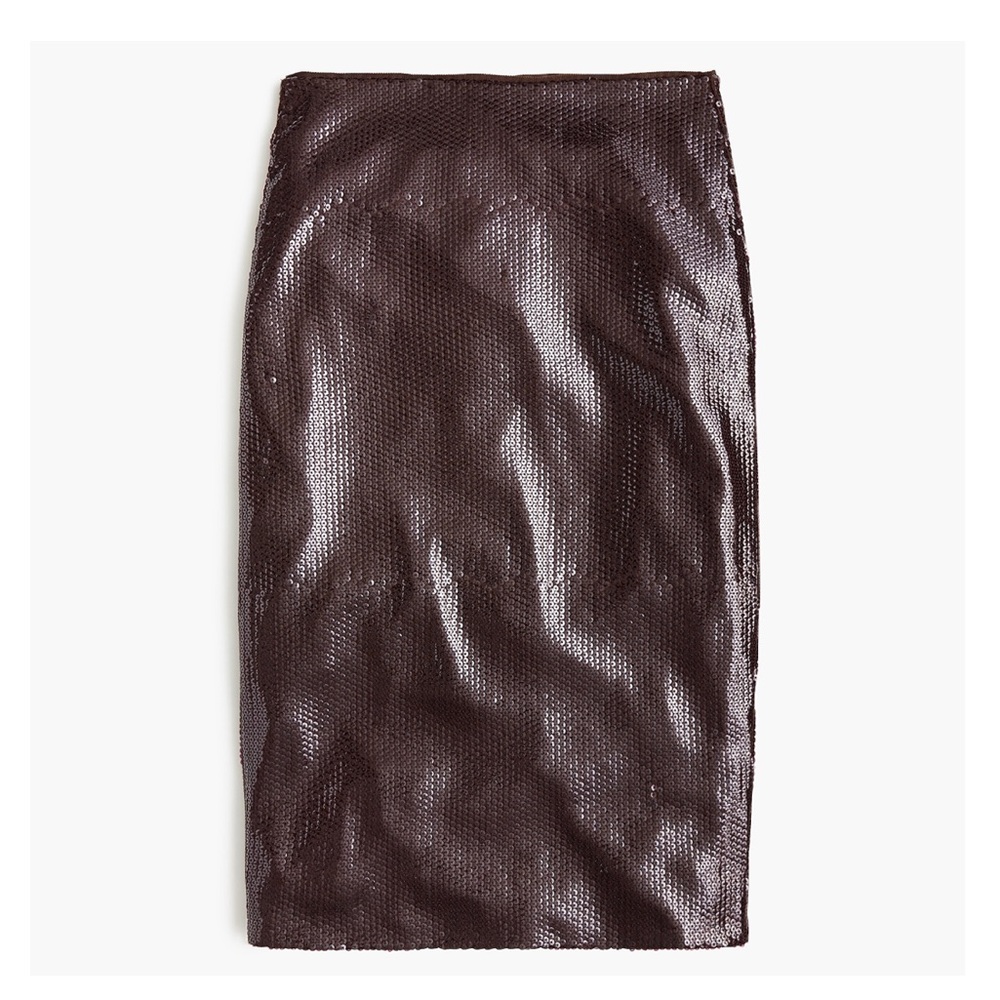 J.Crew Collection sequined pencil skirt in a burgundy color NWT size 8